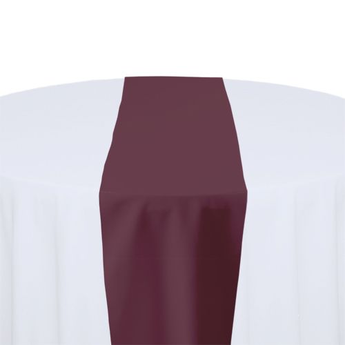 Claret Polyester Table Runner Rental