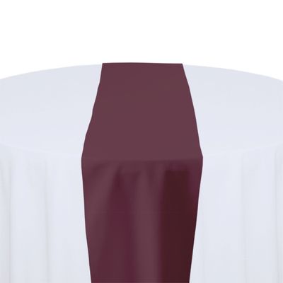 Claret Polyester Table Runner Rental