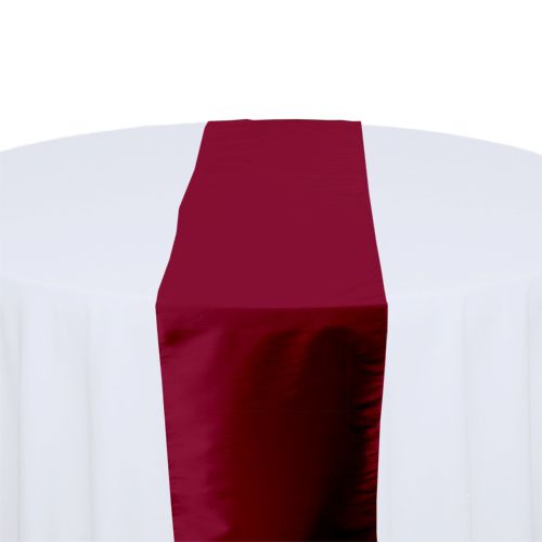 Claret Taffeta Table Runner Rental