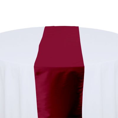 Claret Taffeta Table Runner Rental
