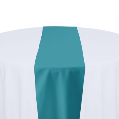 Turquoise Polyester Table Runner Rental Turquoise Polyester Table Runner Rental