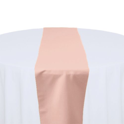 Blush/Rose Gold Lamour Matte Satin Table Runner Rental