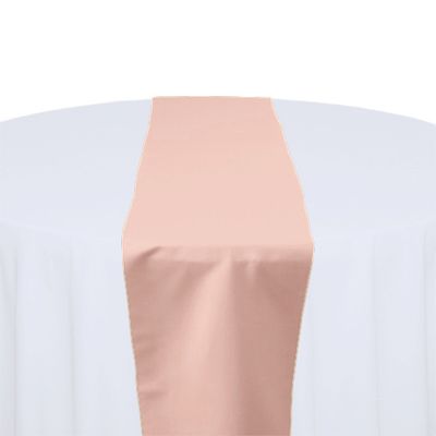 Blush/Rose Gold Lamour Matte Satin Table Runner Rental