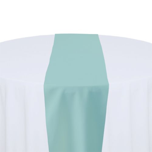 Aqua Polyester Table Runner Rental