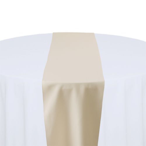 Beige Polyester Table Runner Rental