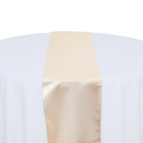 Peach  Satin Table Runner Rental
