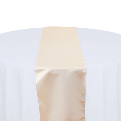 Peach  Satin Table Runner Rental
