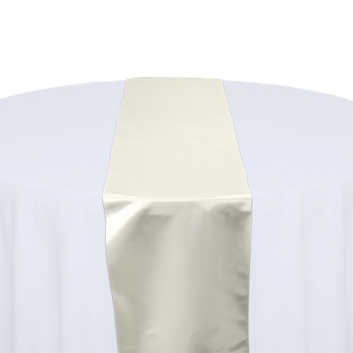 Ivory  Satin Table Runner Rental