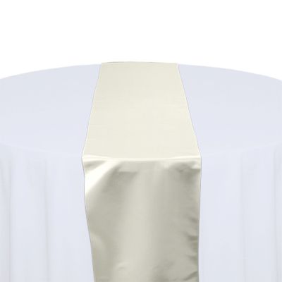 Ivory  Satin Table Runner Rental