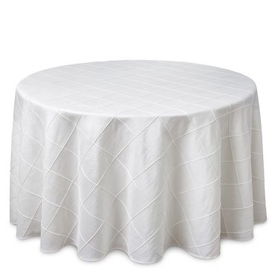 White Pintuck Tablecloth Rentals