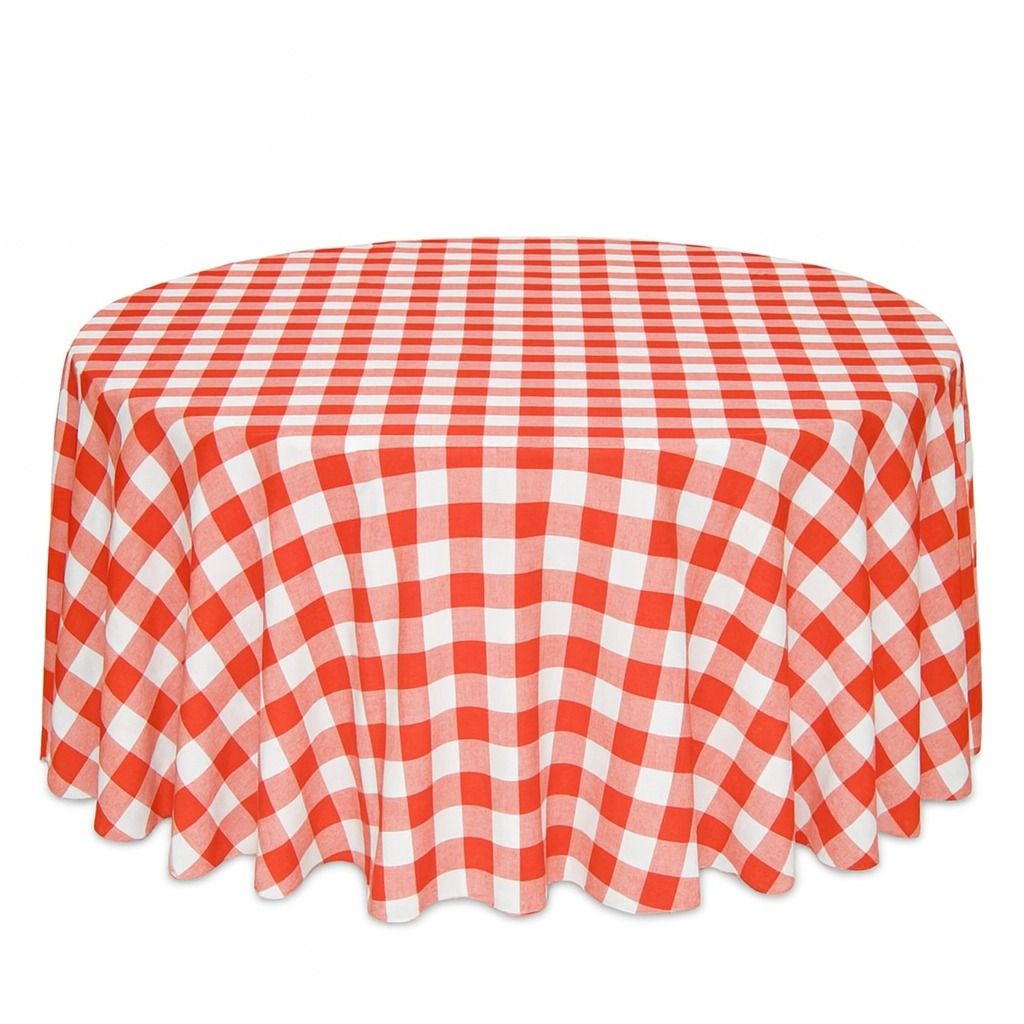Red and White Checkered Tablecloth Rentals