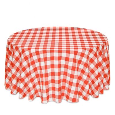 Red and White Checkered Tablecloth Rentals