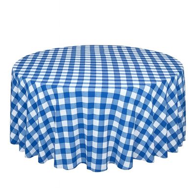 Royal Blue and White Checkered Tablecloth Rentals