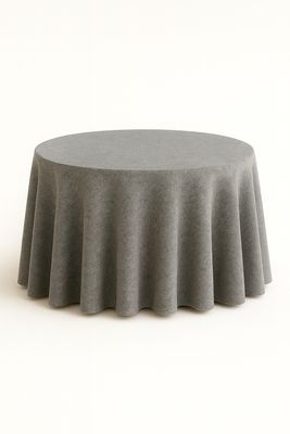 Grey Faux Linen Tablecloth Rentals