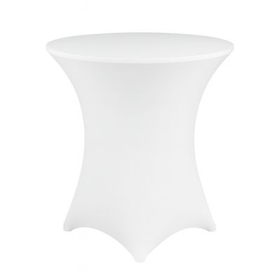Form-Fitted White Spandex Tablecloth Rentals For Weddings &amp; Events - Shipped Nationwide