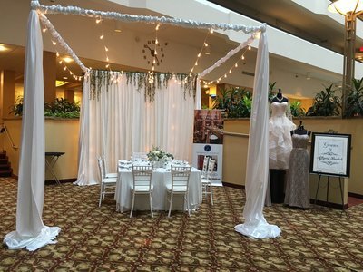 White Glitz Sequin Wedding Backdrop