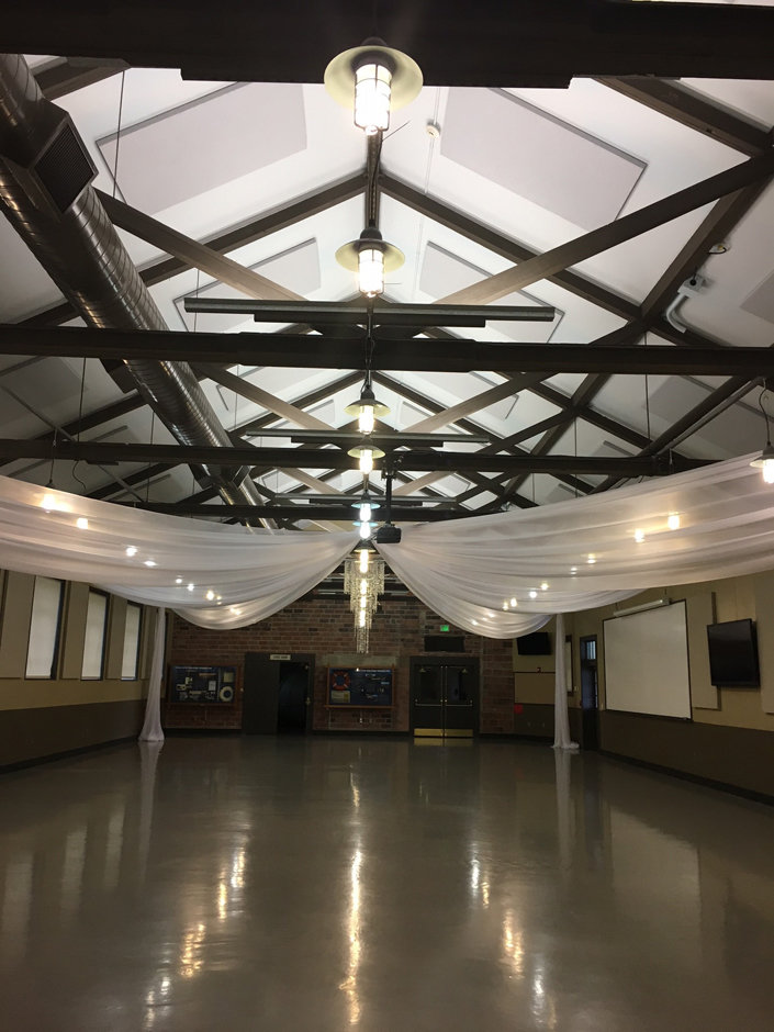 Camp Dodge Ceiling Draping - Des Moines, Iowa Camp Dodge Ceiling Draping - Des Moines, Iowa