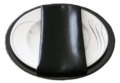 Black Satin Napkins Black Satin Napkins