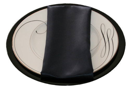 Navy Satin Napkins Navy Satin Napkins