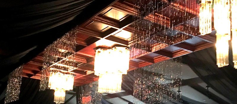 Crystal Beaded Curtain - 35" x 48" - Black