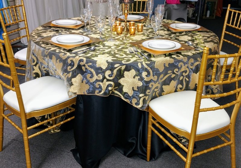 Gold Fleur De Lis Table Overlays Gold Fleur De Lis Table Overlays