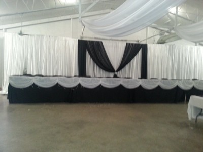 DIY Sateen Wedding Backdrop - 12' High - Per Foot - Minimum 12'