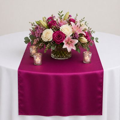 Matte Satin Table Runner Rentals
