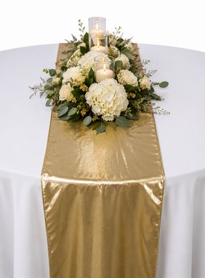 Gold Lame Table Runner Rentals