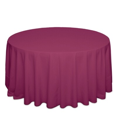 Raspberry Polyester Tablecloth Rentals