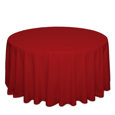 Red  Polyester Tablecloth Rentals