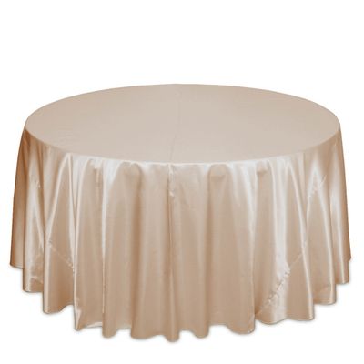 Peach satin tablecloth rentals shipped nationwide for weddings and events