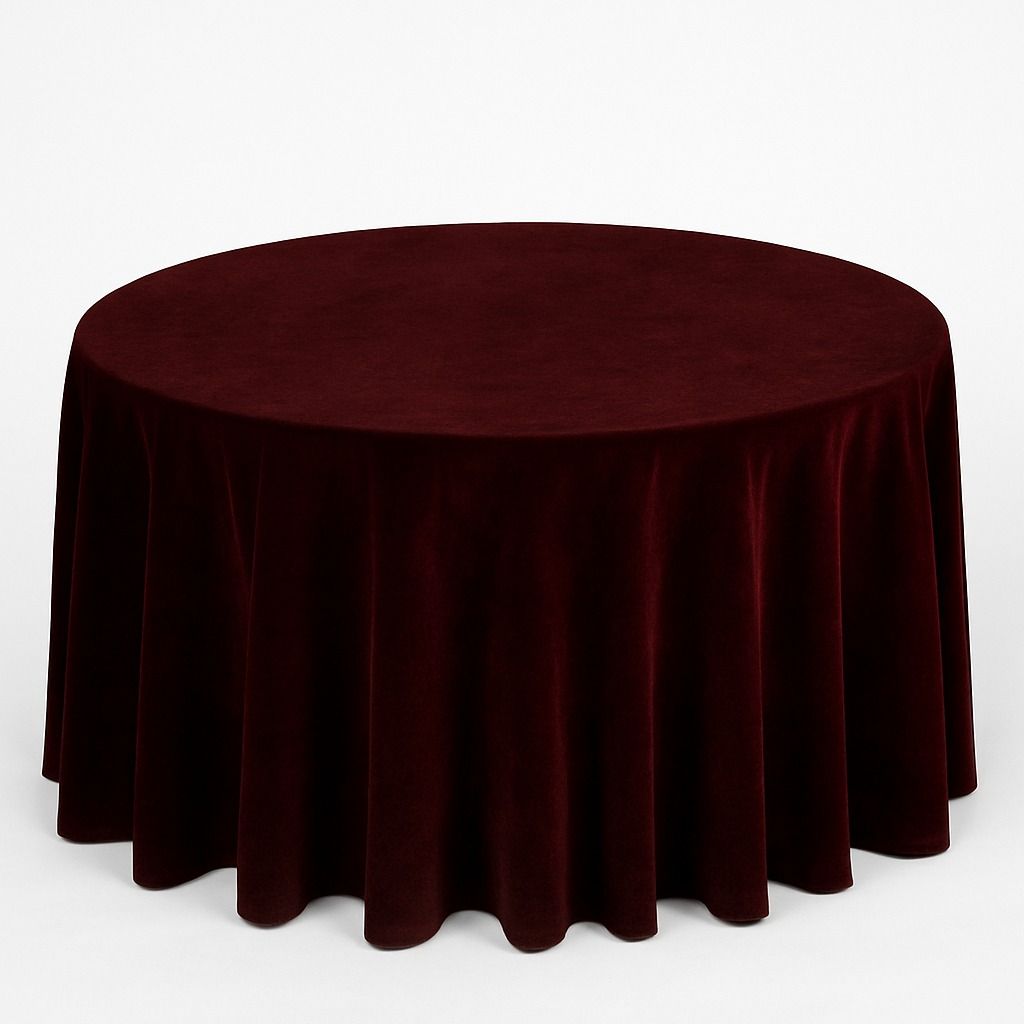 Merlot Velvet Tablecloths Rentals