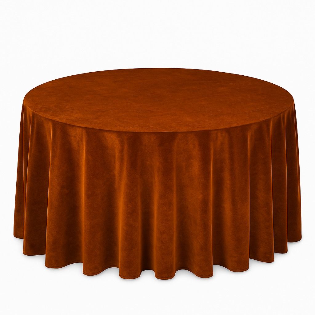 Spice Velvet Tablecloths Rentals
