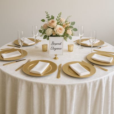 White Velvet Tablecloth Rentals