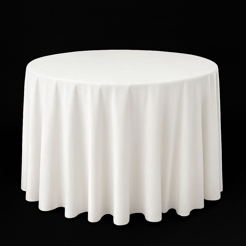 White Velvet Tablecloth Rentals