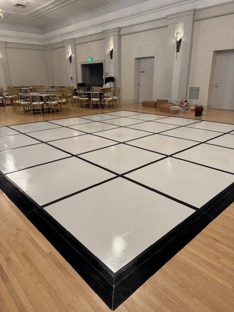 White w/Black Trim Dancefloor