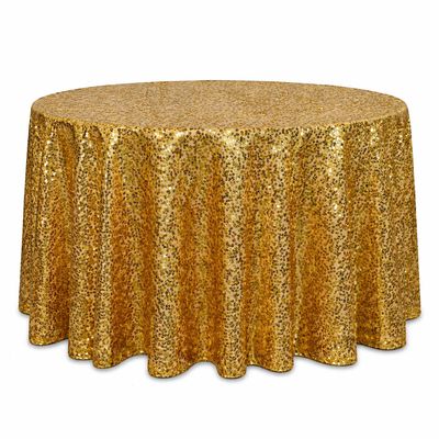 Gold Taffeta Sequin Tablecloth Rentals