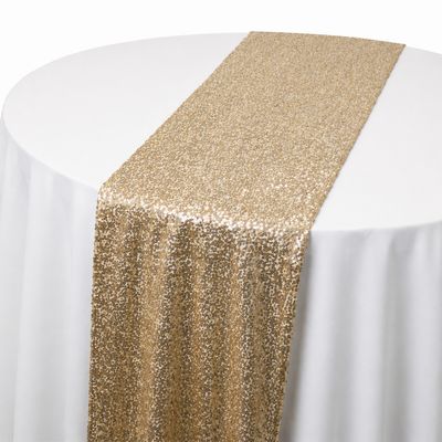 Antique Gold Glitz Table Runner Rental