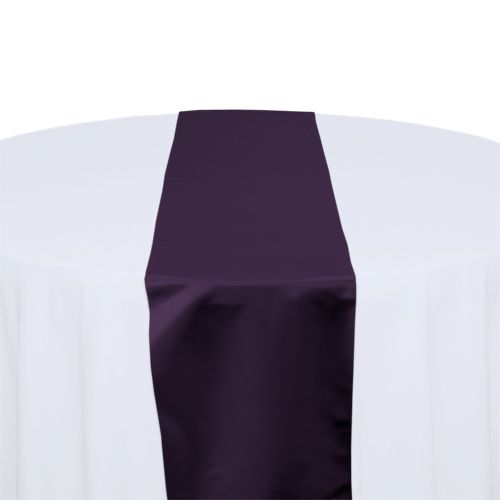 Plum  Satin Table Runner Rental