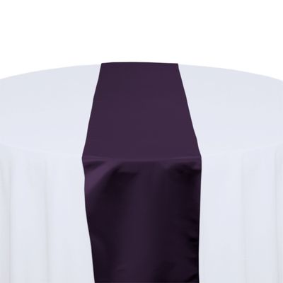 Plum  Satin Table Runner Rental