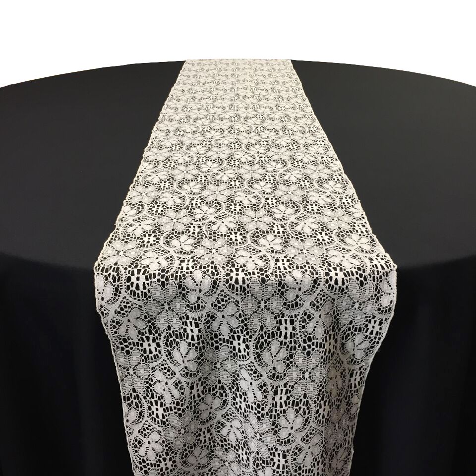 Ivory Lace Doily Table Runner Rental