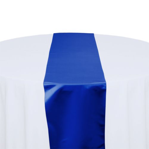 Royal Blue Satin Table Runner Rental