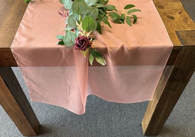 Light Pink Chiffon Table Runner Rental