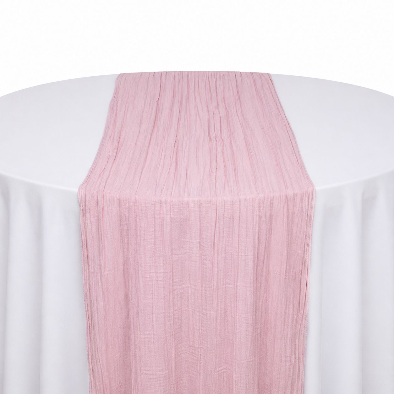 Pink Gauze Cheesecloth Table Runner Rental