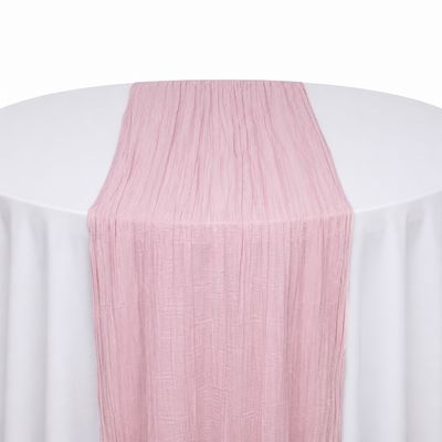 Pink Gauze Cheesecloth Table Runner Rental