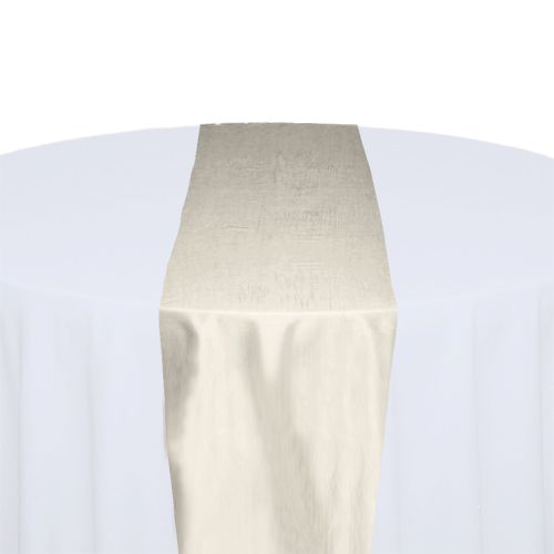 Ivory Taffeta Table Runner Rental