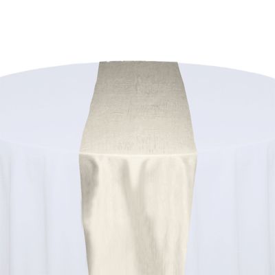 Ivory Taffeta Table Runner Rental