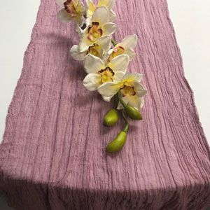Dusty Rose Gauze Table Runner Table Runner Rental