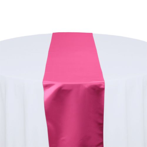 Hot Pink  Satin Table Runner Rental
