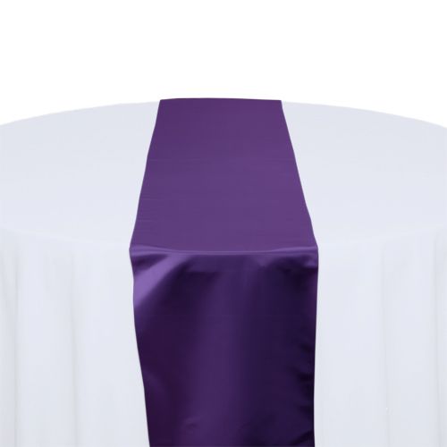 Purple  Satin Table Runner Rental